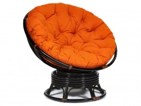 Кресло-качалка Papasan w 23/01 B с подушкой Antique brown, ткань Оранжевый в Югорске - yugorsk.магазин96.com | фото