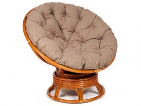 Кресло-качалка Papasan w 23/01 B с подушкой Cognac, экошерсть Коричневый в Югорске - yugorsk.магазин96.com | фото