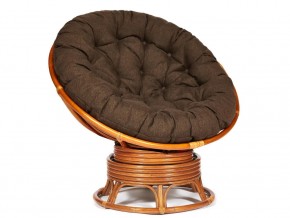 Кресло-качалка Papasan w 23/01 B с подушкой Cognac, ткань Коричневый в Югорске - yugorsk.магазин96.com | фото