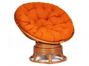 Кресло-качалка Papasan w 23/01 B с подушкой Cognac, ткань Оранжевый в Югорске - yugorsk.магазин96.com | фото