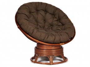 Кресло-качалка Papasan w 23/01 B с подушкой Pecan, ткань Коричневый в Югорске - yugorsk.магазин96.com | фото