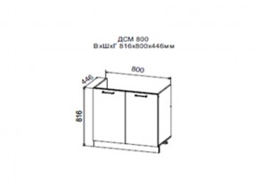 Шкаф нижний ДСМ800 под мойку в Югорске - yugorsk.магазин96.com | фото